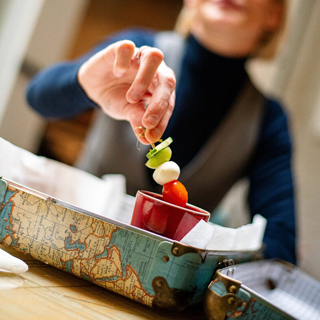 Originelles und farbenfrohes Gericht vom Kofferfrühstück bei BareFoodGiulia in Hasselt
